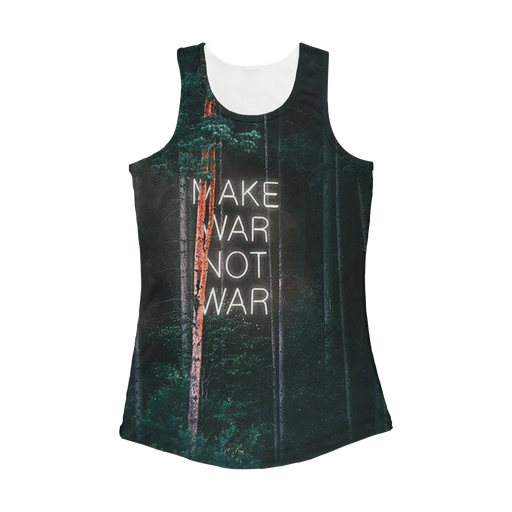 VIRGIN TEEZ Women Tank top White / XS Make War not War Women Performance Tank Top