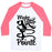 Virgin Teez  Baseball Tee Unisex Classic Baseball Tee / x-small / White/Neon Pink MAKE YOUR POINTE UNISEX CLASSIC BASEBALL TEE