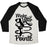 Virgin Teez  Baseball Tee Unisex Tri-Blend Baseball Tee / small / Oatmeal / Black MAKE YOUR POINTE UNISEX TRI-BLEND BASEBALL TEE