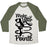 Virgin Teez  Baseball Tee Unisex Tri-Blend Baseball Tee / small / Oatmeal / Moss MAKE YOUR POINTE UNISEX TRI-BLEND BASEBALL TEE