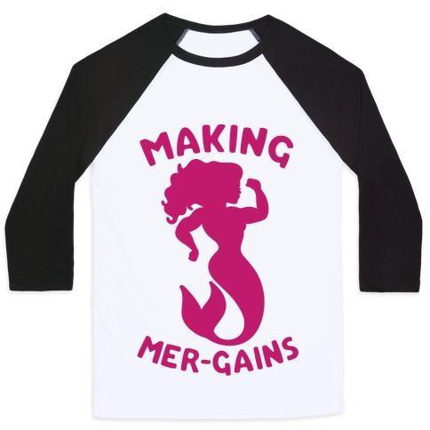 Virgin Teez  Baseball Tee Unisex Classic Baseball Tee / x-small / White/Black MAKING MER-GAINS UNISEX CLASSIC BASEBALL TEE