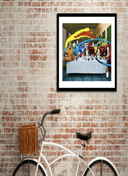 LUVD Framed Art Prints Marvel Stan Lees Super Supper   Frame
