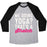 Virgin Teez  Baseball Tee Unisex Tri-Blend Baseball Tee / small / Athletic Gray / Black ME DOING YOGA THAT'S A STRETCH WHITE PRINT UNISEX TRI-BLEND BASEBALL TEE