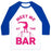 Virgin Teez  Baseball Tee Unisex Classic Baseball Tee / x-small / White/Blue MEET ME AT THE BAR GYMNASTICS UNISEX CLASSIC BASEBALL TEE