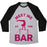 Virgin Teez  Baseball Tee Unisex Tri-Blend Baseball Tee / small / Athletic Gray / Black MEET ME AT THE BAR GYMNASTICS UNISEX TRI-BLEND BASEBALL TEE