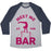 Virgin Teez  Baseball Tee Unisex Tri-Blend Baseball Tee / small / Athletic Gray / Navy MEET ME AT THE BAR GYMNASTICS UNISEX TRI-BLEND BASEBALL TEE