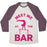 Virgin Teez  Baseball Tee Unisex Tri-Blend Baseball Tee / small / Oatmeal / Maroon MEET ME AT THE BAR GYMNASTICS UNISEX TRI-BLEND BASEBALL TEE
