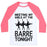 Virgin Teez  Baseball Tee Unisex Classic Baseball Tee / x-small / White/Neon Pink MEETING MY GIRLS AT THE BARRE TONIGHT UNISEX CLASSIC BASEBALL TEE