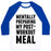 Virgin Teez  Baseball Tee Unisex Classic Baseball Tee / x-small / White/Blue MENTALLY PREPARING MY POST-WORKOUT MEAL UNISEX CLASSIC BASEBALL TEE