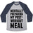 Virgin Teez  Baseball Tee Unisex Tri-Blend Baseball Tee / small / Athletic Gray / Navy MENTALLY PREPARING MY POST-WORKOUT MEAL UNISEX TRI-BLEND BASEBALL TEE