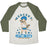 Virgin Teez  Baseball Tee Unisex Tri-Blend Baseball Tee / small / Oatmeal / Moss MERCURY LIFTING TEAM PARODY WHITE UNISEX TRI-BLEND BASEBALL TEE