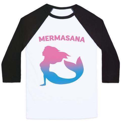 Virgin Teez  Baseball Tee Unisex Classic Baseball Tee / x-small / White/Black MERMASANA PARODY UNISEX CLASSIC BASEBALL TEE