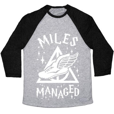Virgin Teez  Baseball Tee Unisex Tri-Blend Baseball Tee / small / Athletic Gray / Black MILES MANAGED UNISEX TRI-BLEND BASEBALL TEE