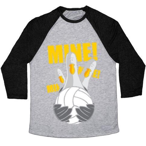 Virgin Teez  Baseball Tee Unisex Tri-Blend Baseball Tee / small / Athletic Gray / Black MINE! UNISEX TRI-BLEND BASEBALL TEE