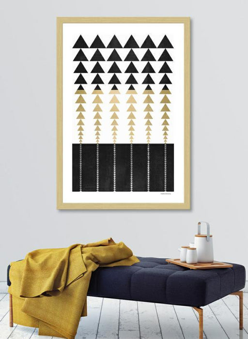 LUVD Framed Art Prints Minimal Triangles   Frame