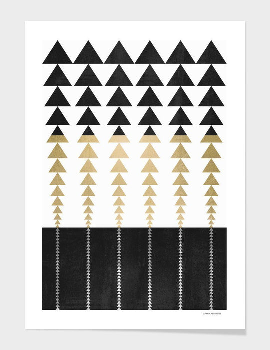 LUVD Framed Art Prints Minimal Triangles   Frame