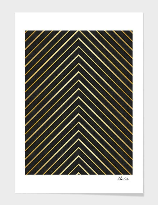 LUVD Framed Art Prints Minimalist and golden art   Frame