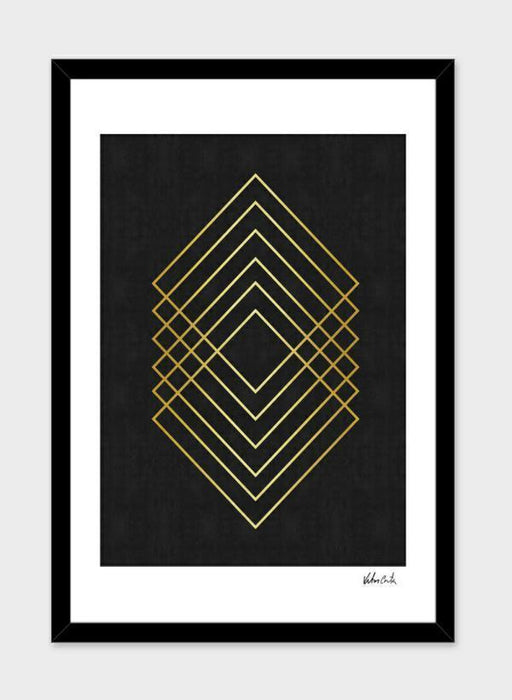 LUVD Framed Art Prints Minimalist and golden art I  Frame