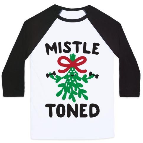 Virgin Teez  Baseball Tee Unisex Classic Baseball Tee / x-small / White/Black MISTLETONED UNISEX CLASSIC BASEBALL TEE