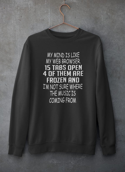My Mind Is Like My Web Browser Sweat Shirt