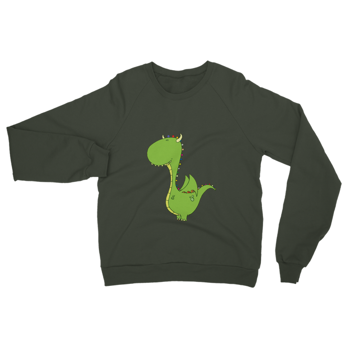 VIRGIN TEEZ Sweat shirt Olive Green / S Mommy's little dragon Classic Adult Sweatshirt
