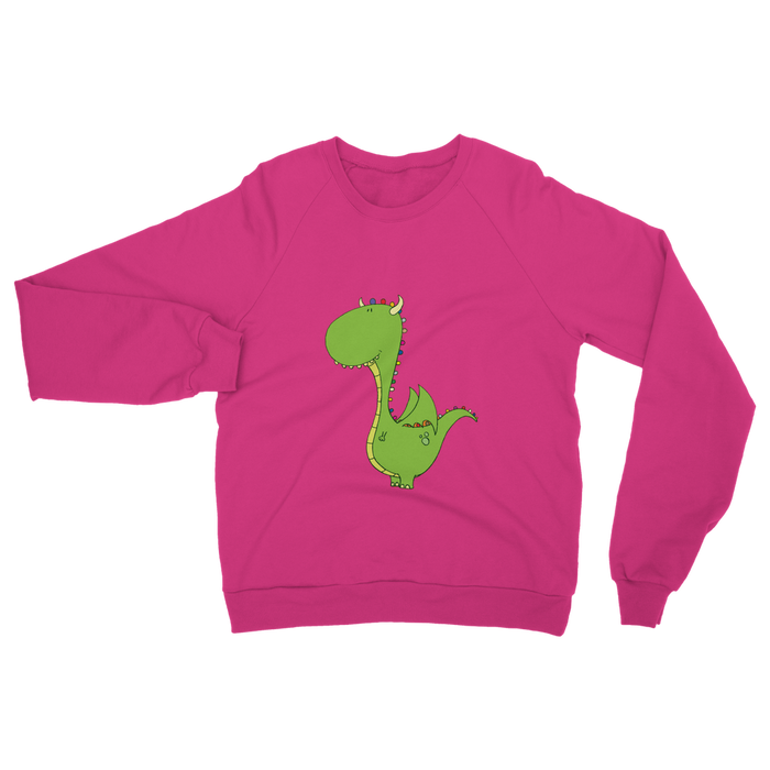 VIRGIN TEEZ Sweat shirt Safety Pink / S Mommy's little dragon Classic Adult Sweatshirt
