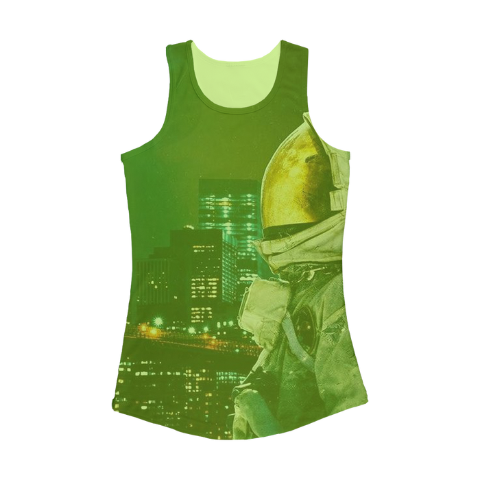 VIRGIN TEEZ Women Tank top Electric Green / XS Moon and The City Women Performance Tank Top