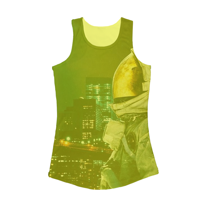 VIRGIN TEEZ Women Tank top Electric Yellow / XS Moon and The City Women Performance Tank Top