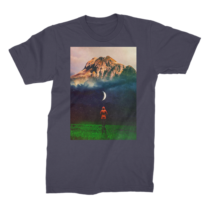 VIRGIN TEEZ Men T-Shirts Navy / Male / S Moon on Earth Premium Jersey Men's T-Shirt