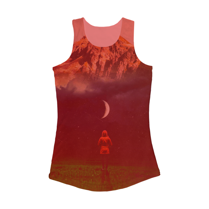 VIRGIN TEEZ Women Tank top Electric Pink / XS Moon on Earth Women Performance Tank Top
