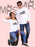 HUM TUM T-SHIRT Mr. and Mrs. Couple Full Sleeves White
