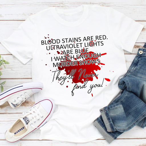 Blood Stains Are Red Ultraviolet Lights Are Blue