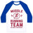 Virgin Teez  Baseball Tee Unisex Classic Baseball Tee / x-small / White/Blue MUGGLE RUNNING TEAM - NO MAGIC NECESSARY UNISEX CLASSIC BASEBALL TEE