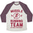 Virgin Teez  Baseball Tee Unisex Tri-Blend Baseball Tee / small / Oatmeal / Maroon MUGGLE RUNNING TEAM - NO MAGIC NECESSARY UNISEX TRI-BLEND BASEBALL TEE
