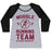 Virgin Teez  Baseball Tee Women's Tri-Blend Baseball Tee / small / Athletic Gray / Black MUGGLE RUNNING TEAM - NO MAGIC NECESSARY WOMEN'S TRI-BLEND BASEBALL TEE