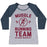 Virgin Teez  Baseball Tee Women's Tri-Blend Baseball Tee / small / Athletic Gray / Navy MUGGLE RUNNING TEAM - NO MAGIC NECESSARY WOMEN'S TRI-BLEND BASEBALL TEE