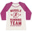 Virgin Teez  Baseball Tee Women's Tri-Blend Baseball Tee / small / Oatmeal / Berry MUGGLE RUNNING TEAM - NO MAGIC NECESSARY WOMEN'S TRI-BLEND BASEBALL TEE