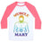 Virgin Teez  Baseball Tee Unisex Classic Baseball Tee / x-small / White/Neon Pink MUSCLE MARY UNISEX CLASSIC BASEBALL TEE