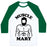 Virgin Teez  Baseball Tee Unisex Classic Baseball Tee / x-small / White/Dark Green MUSCLE MARY UNISEX CLASSIC BASEBALL TEE