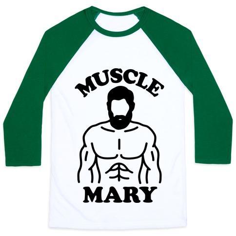Virgin Teez  Baseball Tee Unisex Classic Baseball Tee / x-small / White/Dark Green MUSCLE MARY UNISEX CLASSIC BASEBALL TEE