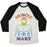 Virgin Teez  Baseball Tee Unisex Tri-Blend Baseball Tee / small / Oatmeal / Black MUSCLE MARY UNISEX TRI-BLEND BASEBALL TEE