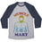 Virgin Teez  Baseball Tee Unisex Tri-Blend Baseball Tee / small / Athletic Gray / Navy MUSCLE MARY UNISEX TRI-BLEND BASEBALL TEE