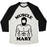 Virgin Teez  Baseball Tee Unisex Tri-Blend Baseball Tee / small / Oatmeal / Black MUSCLE MARY UNISEX TRI-BLEND BASEBALL TEE