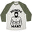 Virgin Teez  Baseball Tee Unisex Tri-Blend Baseball Tee / small / Oatmeal / Moss MUSCLE MARY UNISEX TRI-BLEND BASEBALL TEE