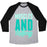 Virgin Teez  Baseball Tee Unisex Tri-Blend Baseball Tee / small / Athletic Gray / Black MUSCLES AND MAKEUP UNISEX TRI-BLEND BASEBALL TEE