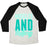 Virgin Teez  Baseball Tee Unisex Tri-Blend Baseball Tee / small / Oatmeal / Black MUSCLES AND MAKEUP UNISEX TRI-BLEND BASEBALL TEE