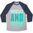 Virgin Teez  Baseball Tee Unisex Tri-Blend Baseball Tee / small / Athletic Gray / Navy MUSCLES AND MAKEUP UNISEX TRI-BLEND BASEBALL TEE