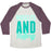 Virgin Teez  Baseball Tee Unisex Tri-Blend Baseball Tee / small / Oatmeal / Maroon MUSCLES AND MAKEUP UNISEX TRI-BLEND BASEBALL TEE