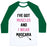 Virgin Teez  Baseball Tee Unisex Classic Baseball Tee / x-small / White/Dark Green MUSCLES AND MASCARA UNISEX CLASSIC BASEBALL TEE