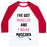 Virgin Teez  Baseball Tee Unisex Classic Baseball Tee / x-small / White/Red MUSCLES AND MASCARA UNISEX CLASSIC BASEBALL TEE